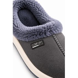 شبشب منزلي رجالي Muggo LAFONT شتوي مبطن بالفرو مريح - رمادي Muggo LAFONT Men's Winter Home Slippers - Fur Lined, Comfortable Sole - Grey