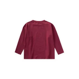 تي شيرت بيزك موسمي للأولاد 8-12 سنة - خمري Seasonal Basic T-Shirt for Boys 8-12 Years - Burgundy
