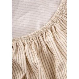 ملاية سرير موسلين مطاطية مقاومة للماء 60x120x15 سم - أخضر بخطوط رفيعة Muslin Fitted Waterproof Sheet 60x120x15 cm - Green Thin Striped