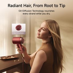 لايفن شسوار متطور مصفف ومجفف للشعر بتقنية عالية السرعة باللون البرغندي LAIFEN SWIFT 4 HIGH-SPEED HAIR DRYER - Burgundy