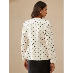 بليزر كلاسيكي أنيق بنقشة البولكا دوت من Polka Dot Blazer