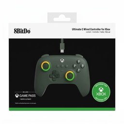 يد تحكم ألعاب 8BitDo Ultimate C السلكية لأجهزة Xbox والكمبيوتر، لون أخضر داكن 8BitDo Ultimate C Wired Controller Xbox/PC – Dark Green