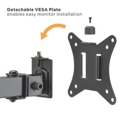 حامل شاشتين مكتبي متحرك من الفولاذ LDT66-C024 LDT66-C024 Dual-Monitor Steel Articulating Monitor Mount