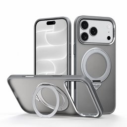 كفر آيفون 18 برو ماكس أكريليك من سيلادا مع ماك سيف ومسند دوّار iPhone 18 Pro Max SULADA Frosted MagSafe 360° Rotating Case