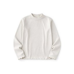 تي شيرت مضلع موسمي للأطفال 2-8 سنوات - بيج فاتح Seasonal Ribbed T-Shirt for Kids 2-8 Years - Light Beige