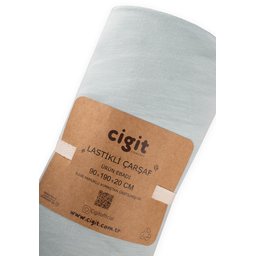 شرشف سرير مطاطي 90x190 سم - أخضر نعناعي Fitted Bed Sheet 90x190 cm - Mint Green