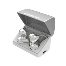 - فضي سماعة مونستر اللاسلكية Monster AirClip AC700 – بتصميم مشبك الأذن Monster AirClip AC700 Wireless Earbuds – Silver
