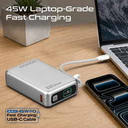 بنك طاقة بسعة 20000 مللي أمبير وقوة 45 واط 20000mAh power bank with 45W power