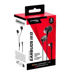 سماعة ألعاب سلكية داخل الأذن هايبر إكس كلاود إيربودز 3S تايب سي – أسود HyperX Cloud Earbuds IIIS USB Gaming Earbuds – Black