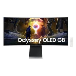 شاشة ألعاب ذكية سامسونج أوديسي جي 8 أوليد 34 بوصة - Samsung Odyssey G8 LS34DG852SMXUE Samsung Odyssey G8 34" OLED UWQHD 175Hz 1800R Curved Gaming Monitor - LS34DG852SMXUE