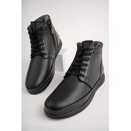 حذاء Muggo DEWEY رجالي شتوي مبطن بالفرو مقاوم للبرد - أسود Muggo DEWEY Men's Fur-Lined Cold-Proof Winter Boots - Black