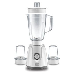 خلاط كهربائي من بلاك+ديكر BX4000-B5 مع مطحنة ومفرمة 400واط باللون الابيض Black&Decker BX4000-B5 Blender With Grinder &Chopper 400W white