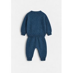 طقم تريكو سيلانيك للأطفال 1-5 سنوات - بترولي Selanik Knitwear Set for Kids 1-5 Years - Petrol