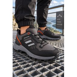 حذاء MUGGO TORVEX شتوي للجنسين برباط ونعل سميك للمشي والتنزه - رمادي دخاني Muggo TORVEX Thick-Soled Lace-Up Unisex Winter Outdoor Trekking Boots - Smoked Gray