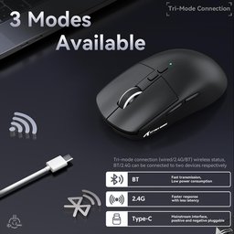 ماوس ألعاب أتاك شارك X6 فائق الخفة مع قاعدة شحن مغناطيسية وإضاءة RGB ATTACK SHARK X6 Tri-Mode Wireless Gaming Mouse with Magnetic Charging Dock