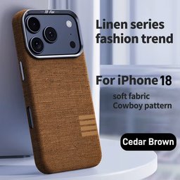 حافظة آيفون 18 برو ماكس من قماش اللينن مع ماك سيف iPhone 18 Pro Max Premium Linen Case with MagSafe