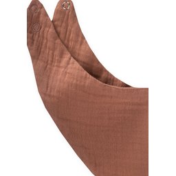 مريلة أطفال مثلثة من الموسلين برباط خلفي - لون بني Muslin Triangle Bib with Back Tie - Coffee