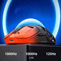 ماوس ألعاب كي سنيك X10 لاسلكي ثلاثي الاتصال بدقة 10000DPI وإضاءة RGB وبطارية 400mAh K-SNAKE X10 Tri-Mode Wireless Gaming Mouse 10000 DPI RGB 2.4GHz Bluetooth USB-C