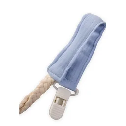 حامل لهاية أطفال قطني 23 سم - أزرق Baby Cotton Pacifier Holder 23 cm - Blue