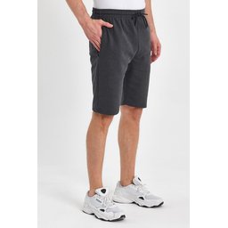شورت رجالي ANTRASİT أسود بقصة مريحة بجيوب جانبية وقماش سميك ANTRASİT Men's Regular Fit Black Shorts with Side Pockets, Thick Fabric