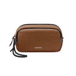 تومتوك - حقيبة ملحقات إلكترونية Light-T12 سعة 1.8 لتر - بني Tomtoc Light-T12 Electronic Accessory Pouch 1.8L Brown Plain