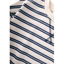 طقم بنطال ولادي واسع بقصة مريحة للمواسم 2-7 سنوات - كحلي مخطط Boys' Seasonal Wide-Cut Trousers Set 2-7 Years - Navy Striped