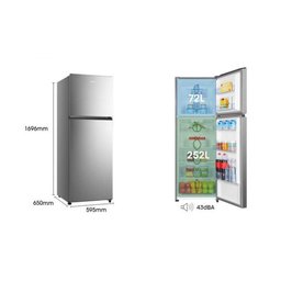 ثلاجة هايسنس 418 لتر بمجمّد علوي مع محرك Inverter وتقنية Total No Frost Hisense 418L Top Mount Refrigerator with Inverter Compressor and Total No Frost