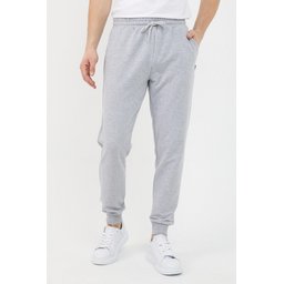 بنطلون رياضي رجالي بجيوب - أسود/رمادي فحمي، قصة مريحة Men's Black-Anthracite Sweatpants with Pockets - Standard Relaxed Fit