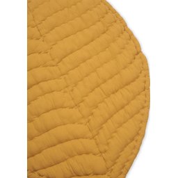 مفرش لعب أطفال من الموسلين بتصميم ورقة شجر 105x80 سم - خردلي Muslin Leaf Baby Play Mat 105x80 cm - Mustard