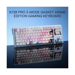 كيبورد ألعاب ميكانيكي ريدراجون أنتونيوم برو K728AK | لاسلكي 3 مودات، TKL 80%، أغطية PBT، مفاتيح Hot-swap، بلويتوث Redragon ANTONIUM PRO K728AK Wireless Mechanical Gaming Keyboard | TKL 80%, PBT Keycaps, Hot-Swap, 2.4GHz, Bluetooth