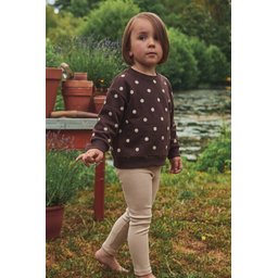 طقم سويت شيرت مخملي مع ليقنز بناتي منقط (2-10 سنوات) Velvet Sweatshirt & Leggings Set for Girls (2-10 Years) - Polka Dot