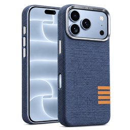 حافظة آيفون 18 برو ماكس من قماش اللينن مع ماك سيف iPhone 18 Pro Max Premium Linen Case with MagSafe