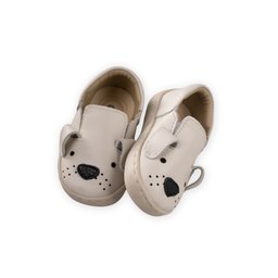 حذاء أطفال جلد طبيعي للكلاب مقاس 19-25 - بيج فاتح Leather Dog Kids' Shoes Size 19-25 - Light Beige