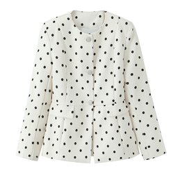 بليزر كلاسيكي أنيق بنقشة البولكا دوت من Polka Dot Blazer