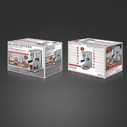 ماكينة تحضير القهوة من بلاك+ديكر ECM150-B5 قهوة الاسبريسو 15 بار باللون الفضي Black&Decker ECM150-B5 espresso coffee machine 15Par silver
