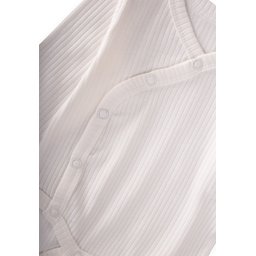 سالوبيت أطفال متقاطع 0-18 شهر - أبيض مائل للصفرة Crossover Baby Bodysuit 0-18 Months - Off-White