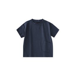 تي شيرت أطفال قطن 1-8 سنوات - أزرق كحلي Kids' T-Shirt 1-8 Years - Navy Blue