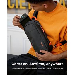 توم توك – حقيبة سفر GameOn-G49 لجهاز Switch 2 باللون الأسود GameOn-G49 Switch 2 Travel Bag Black.