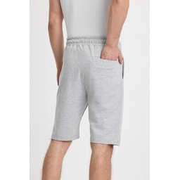 شورت رجالي مريح بقصة عادية بحزام مطاطي وجيوب جانبية - أسود ورمادي (عبوة من 2) Men's Black-Anthracite Regular Fit Comfortable Shorts with Elastic Waist and Side Pockets - 2-Pack (Black-Grey)