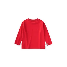 تيشيرت أحمر للأطفال بتفاصيل شق جانبي، مناسب لجميع الفصول (2-10 سنوات) Kids' Red Slit Detail Seasonal T-Shirt (2-10 Years)