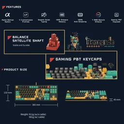 كيبورد بلودي سافج إمباكت AT87 Bloody × Savage Impact AT87 Alpha Optical Gaming Keyboard
