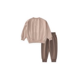 طقم سويت شيرت موسمي للأطفال بتطريز - بيج (1-7 سنوات) Appliqued Seasonal Sweatshirt Set for Kids - Beige (1-7 Years)