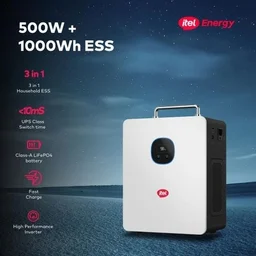 مولد طاقة شمسي آيتل باور تانك 500 واط بسعة 1000 واط بالساعة itel Power Tank 500W Solar Generator 1000Wh IESS-05K10N