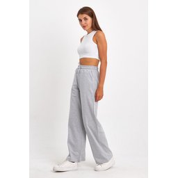 طقم بناطيل رياضية نسائية فضفاضة 4 قطع - أسود، كحلي، رمادي، أنثراسيت Women's Loose Fit Wide Leg Sweatpants 4-Pack - Black, Navy, Anthracite, Grey