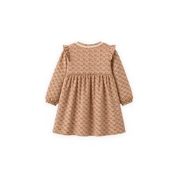فستان أطفال موسمي بنقوش - بيج (1-7 سنوات) Patterned Seasonal Kids' Dress - Beige (1-7 Years)