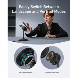 انكر - شاحن لاسكلي مغناطيسي مكتبي مزود بتقنية Qi2 بقوة شحن 15 واط - اسود Anker MagGo Wireless Charger Single Stand 15W Qi2 Black