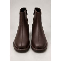 بوت نسائي Muggo LAVEN بسحاب وكعب قصير - بني Muggo LAVEN Women's Zippered Low Heel Daily Boot - Brown