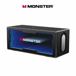 مكبر صوت مونستر S280 محمول بتقنية البلوتوث مع إضاءة LED وشحن لاسلكي – أسود Monster S280 Portable Bluetooth Speaker LED Lighting & Wireless Charging - Black