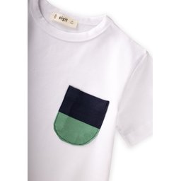 طقم بيجامة أطفال مخطط أوف وايت/كحلي 2-10 سنوات Striped Kids' Pajama Set Off-White/Navy Blue 2-10 Years