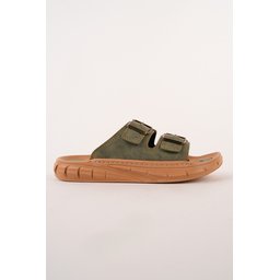 شبشب رجالي MUGGO AUGUSTA يومي بحزامين قابلين للتعديل - كاكي Muggo AUGUSTA Men's Adjustable Double Buckle Casual Slippers - Khaki